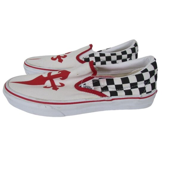 ONE OF A KIND Vans NWOB Off the Wall Red/Black/White Custom Sneaker, W-8M M-6.5M - Picture 1 of 8